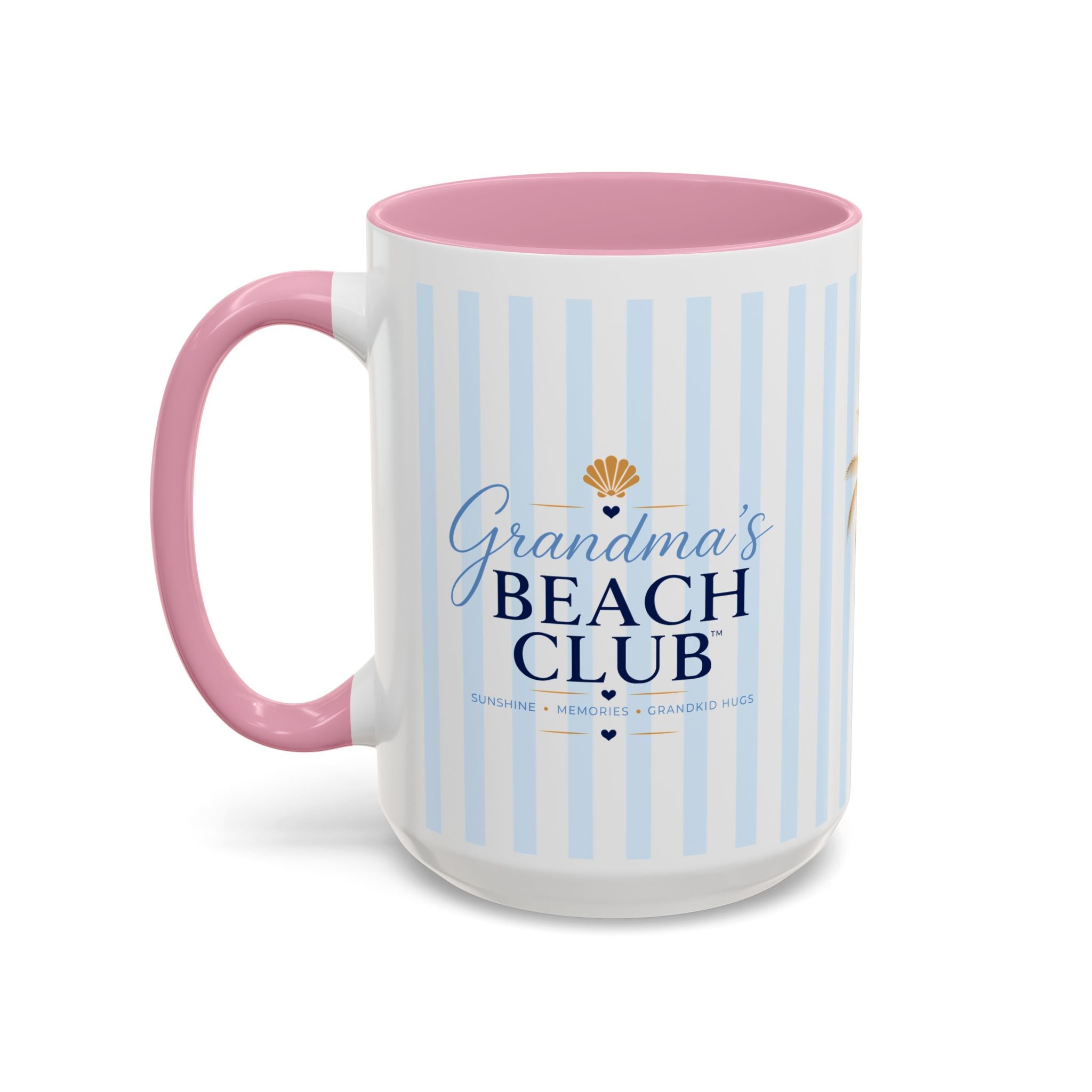 Grandma's Beach Club Script Mug | Color Accent Coffee Mug (11oz, 15oz)