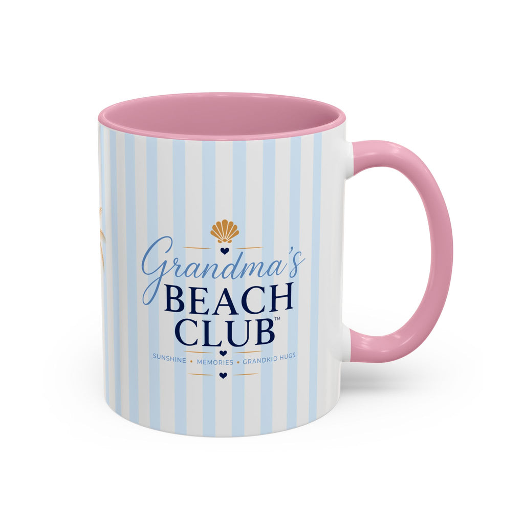 Grandma's Beach Club Script Mug | Color Accent Coffee Mug (11oz, 15oz)