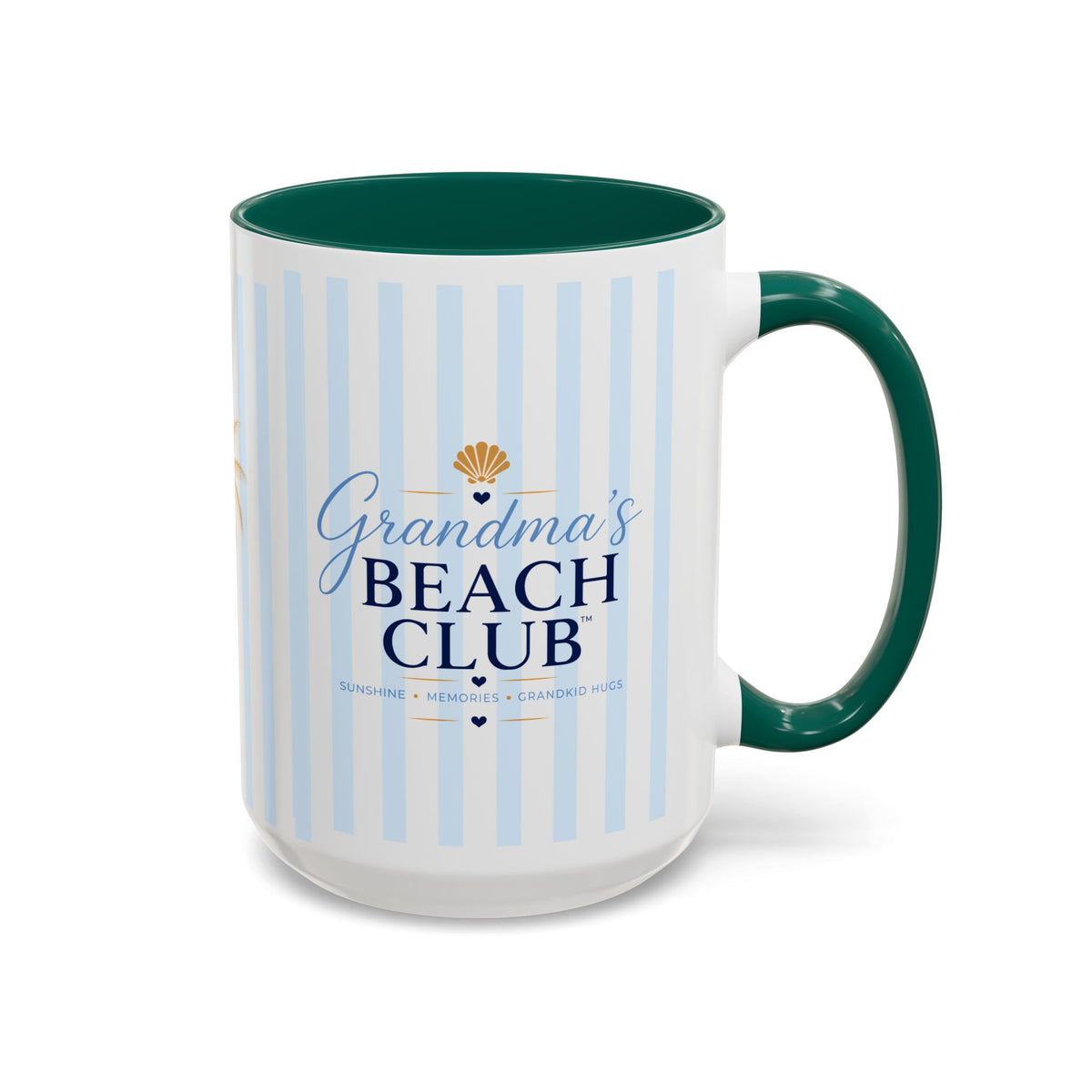 Grandma's Beach Club Script Mug | Color Accent Coffee Mug (11oz, 15oz)