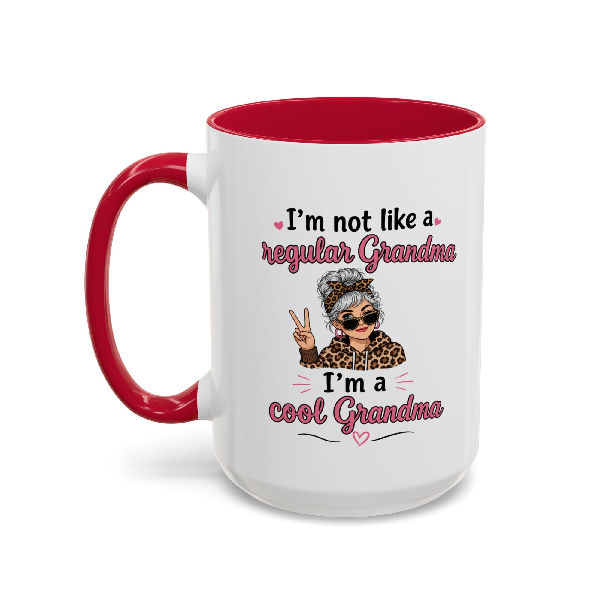 Cool Grandma illustration mug | 11oz 15oz colorful ceramic mug