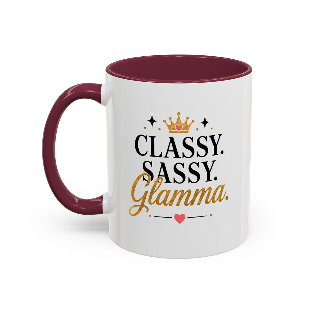 Classy Sassy Glamma Coffee Mug — 11oz/15oz Color Accent Mug