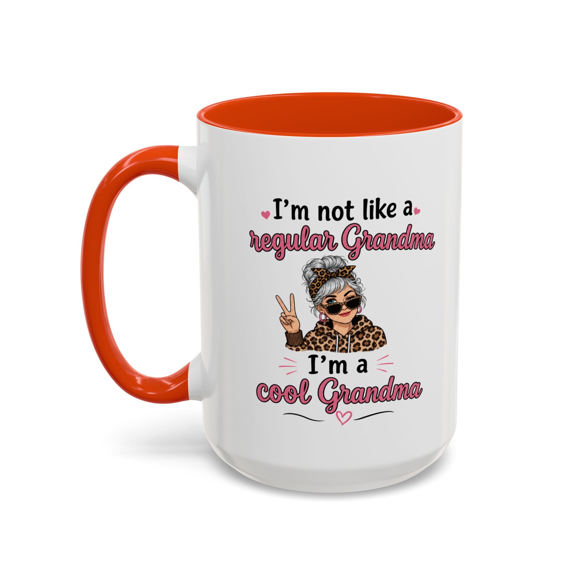Cool Grandma illustration mug | 11oz 15oz colorful ceramic mug