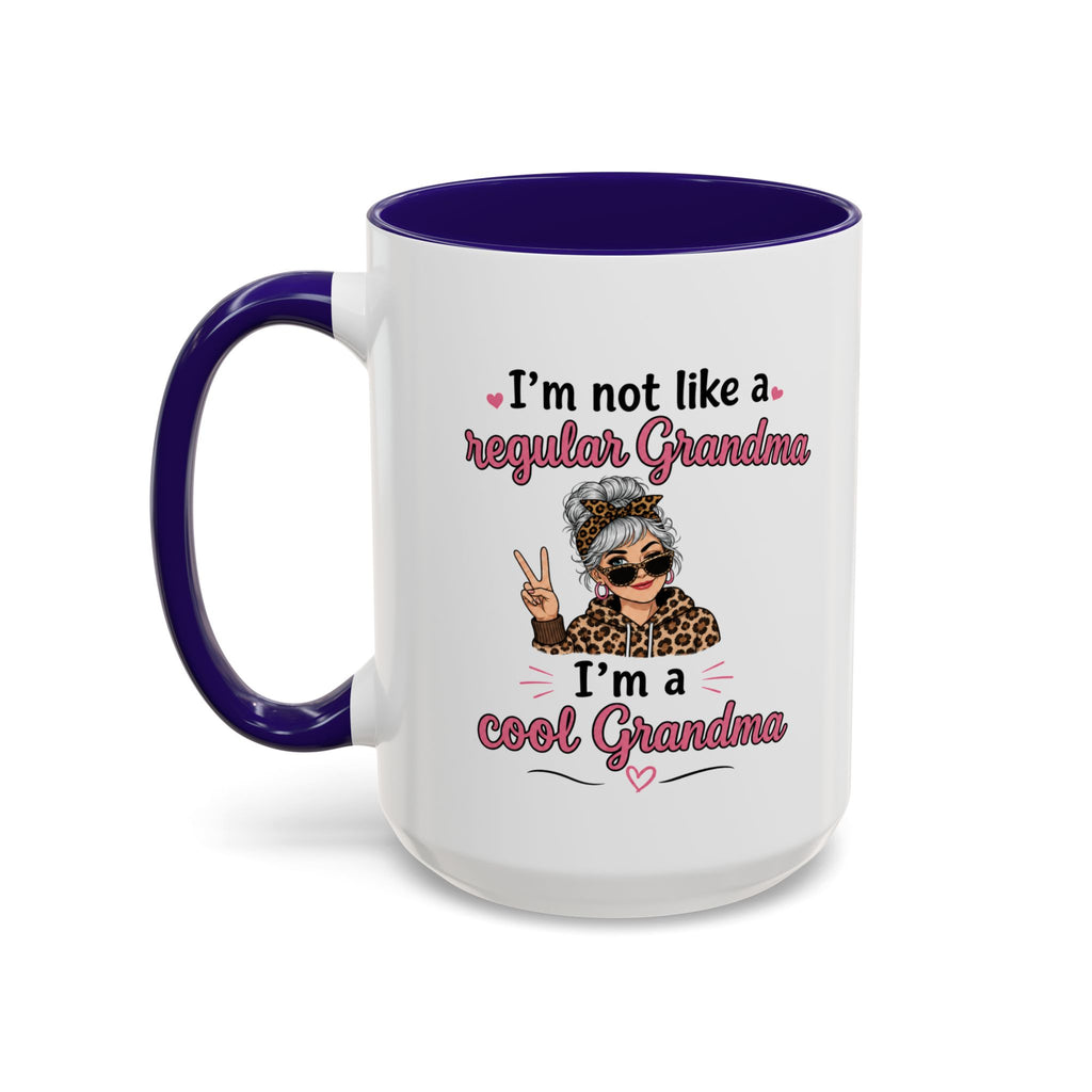 Cool Grandma illustration mug | 11oz 15oz colorful ceramic mug