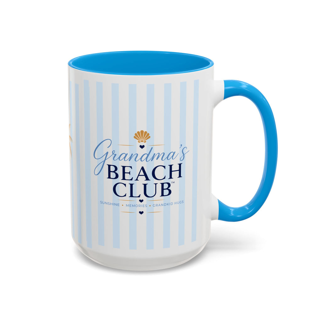 Grandma's Beach Club Script Mug | Color Accent Coffee Mug (11oz, 15oz)
