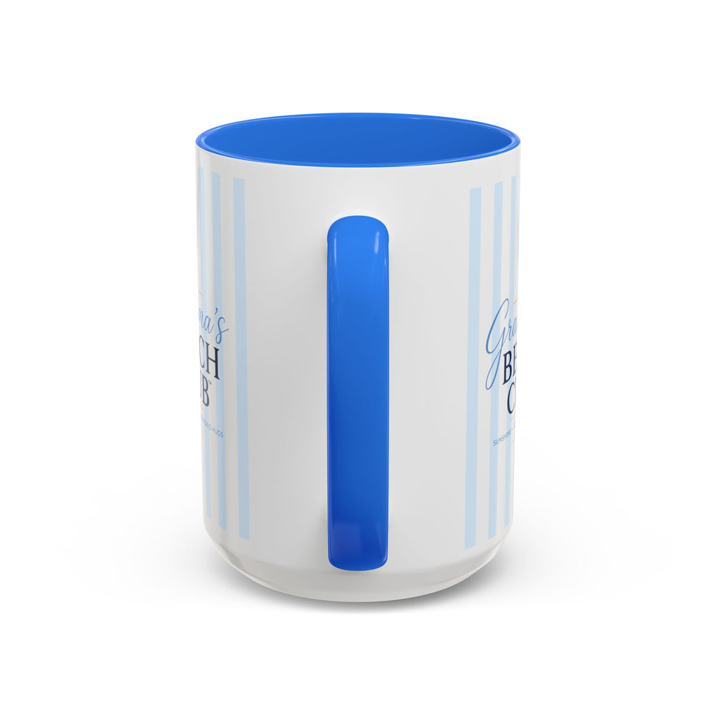Grandma's Beach Club Script Mug | Color Accent Coffee Mug (11oz, 15oz)