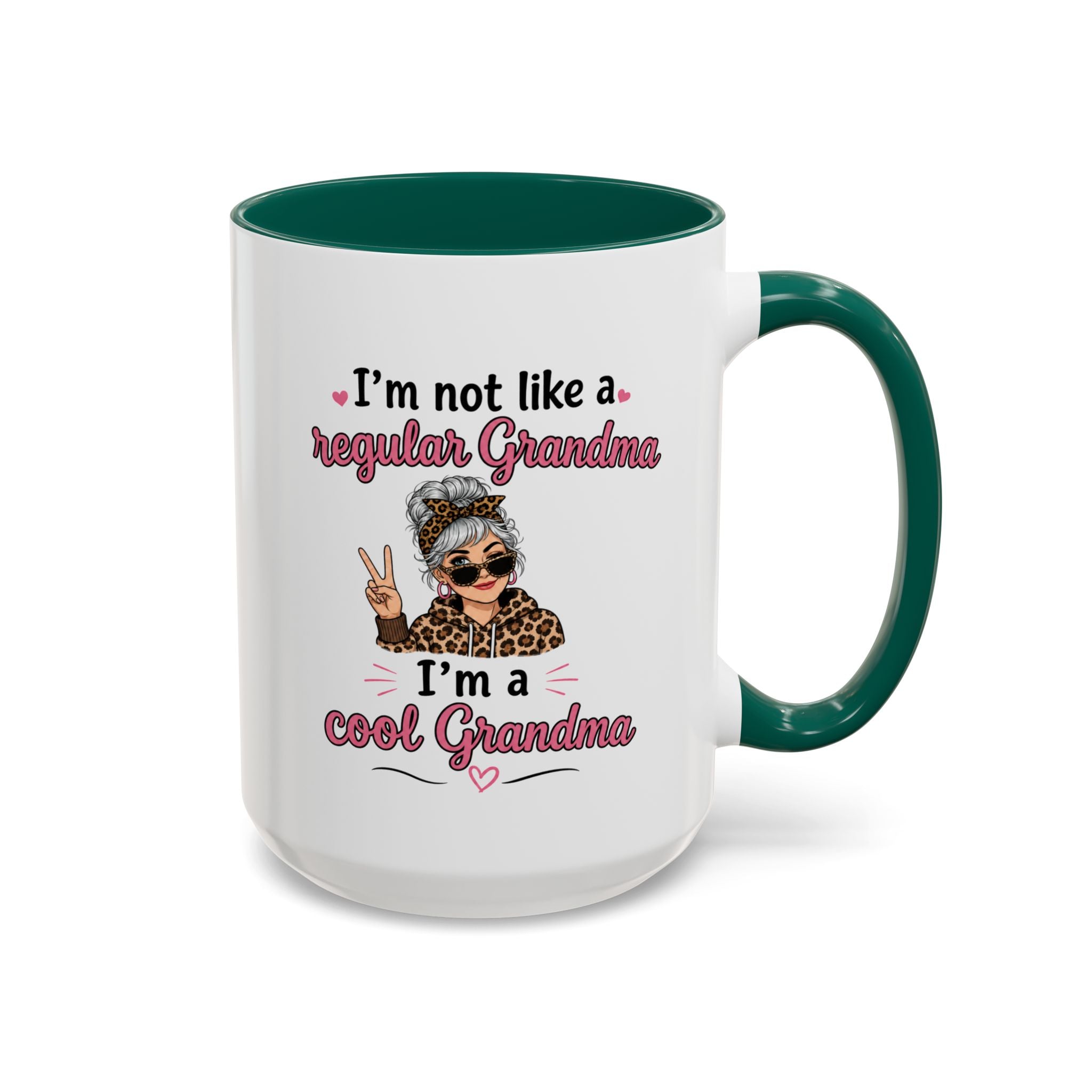 Cool Grandma illustration mug | 11oz 15oz colorful ceramic mug