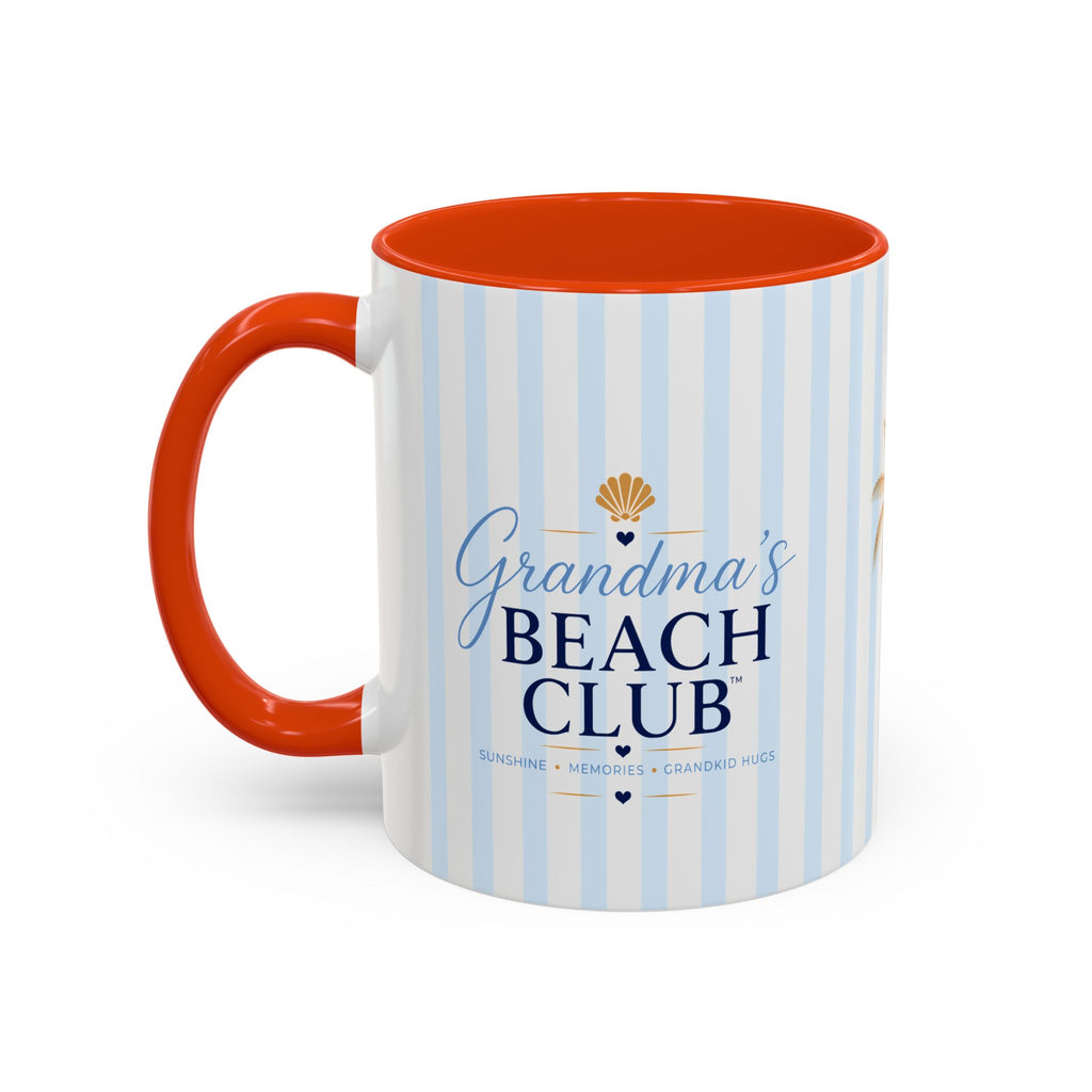 Grandma's Beach Club Script Mug | Color Accent Coffee Mug (11oz, 15oz)