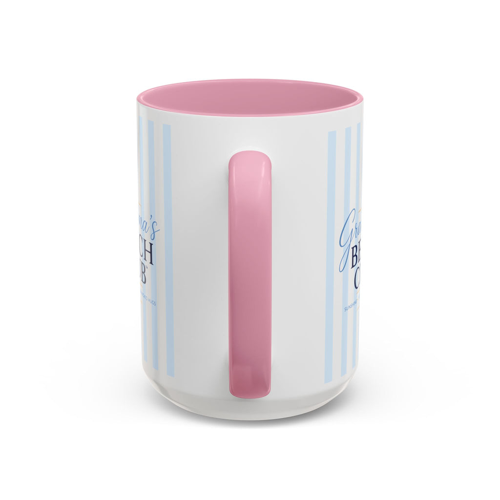 Grandma's Beach Club Script Mug | Color Accent Coffee Mug (11oz, 15oz)