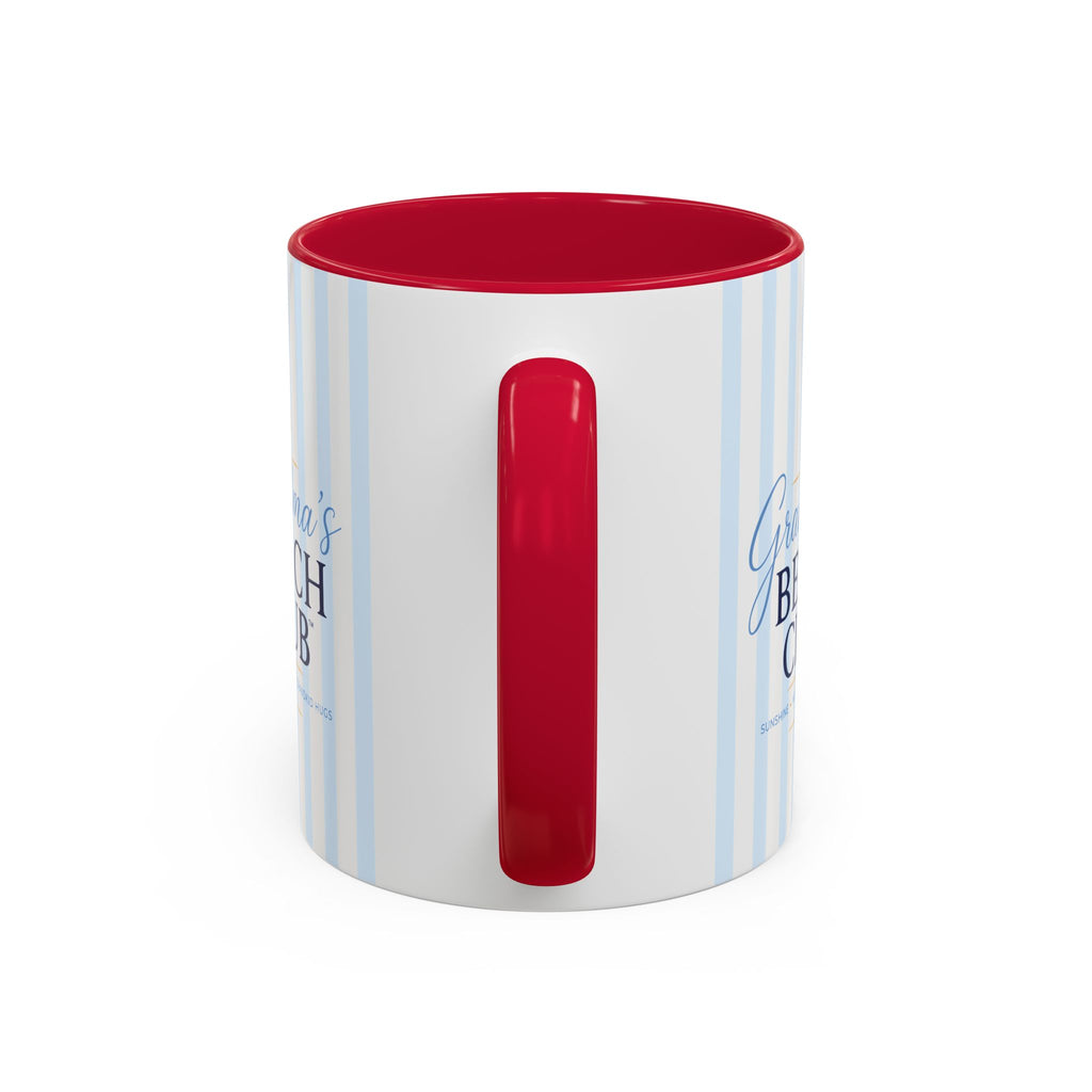 Grandma's Beach Club Script Mug | Color Accent Coffee Mug (11oz, 15oz)