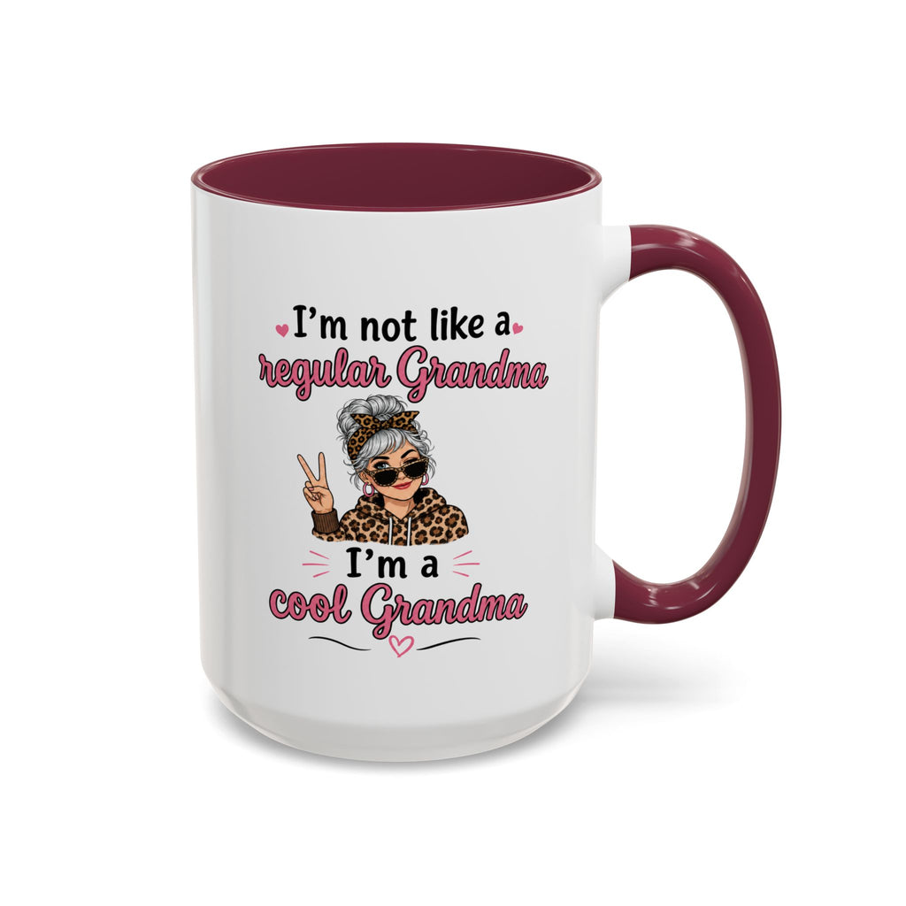 Cool Grandma illustration mug | 11oz 15oz colorful ceramic mug
