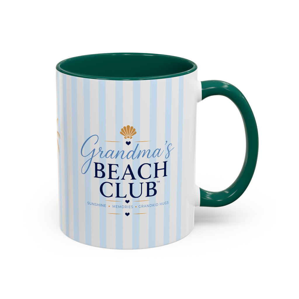 Grandma's Beach Club Script Mug | Color Accent Coffee Mug (11oz, 15oz)