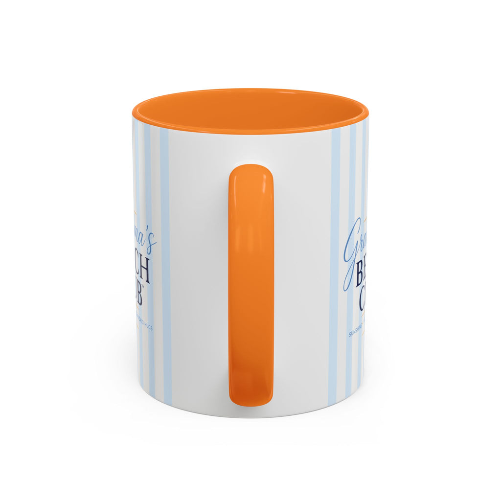 Grandma's Beach Club Script Mug | Color Accent Coffee Mug (11oz, 15oz)