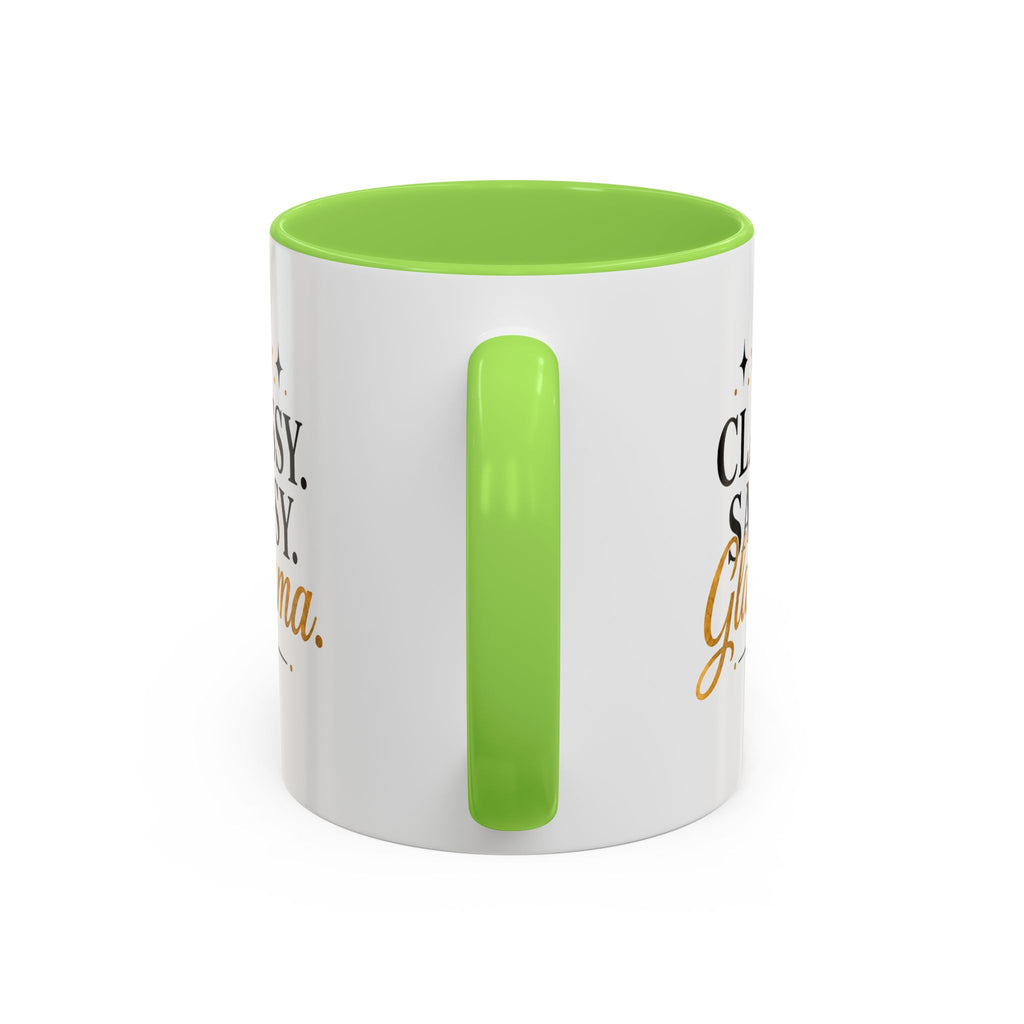 Classy Sassy Glamma Coffee Mug — 11oz/15oz Color Accent Mug
