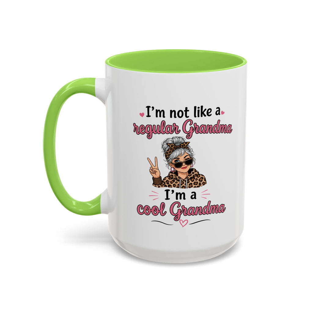 Cool Grandma illustration mug | 11oz 15oz colorful ceramic mug
