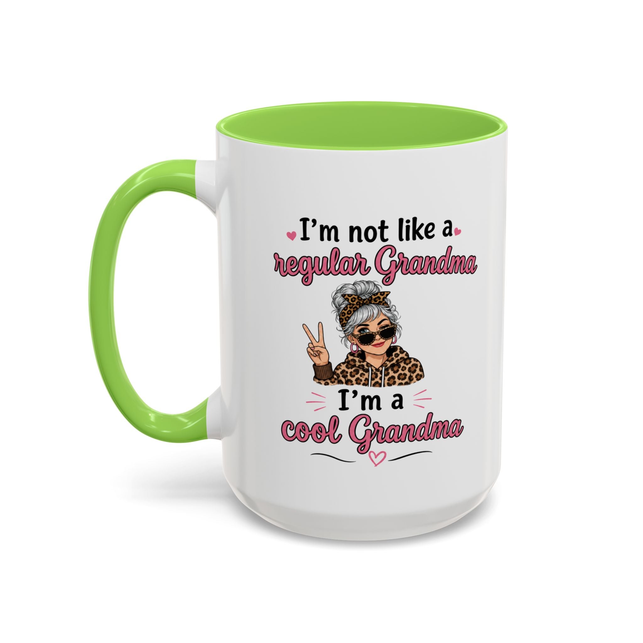 Cool Grandma illustration mug | 11oz 15oz colorful ceramic mug