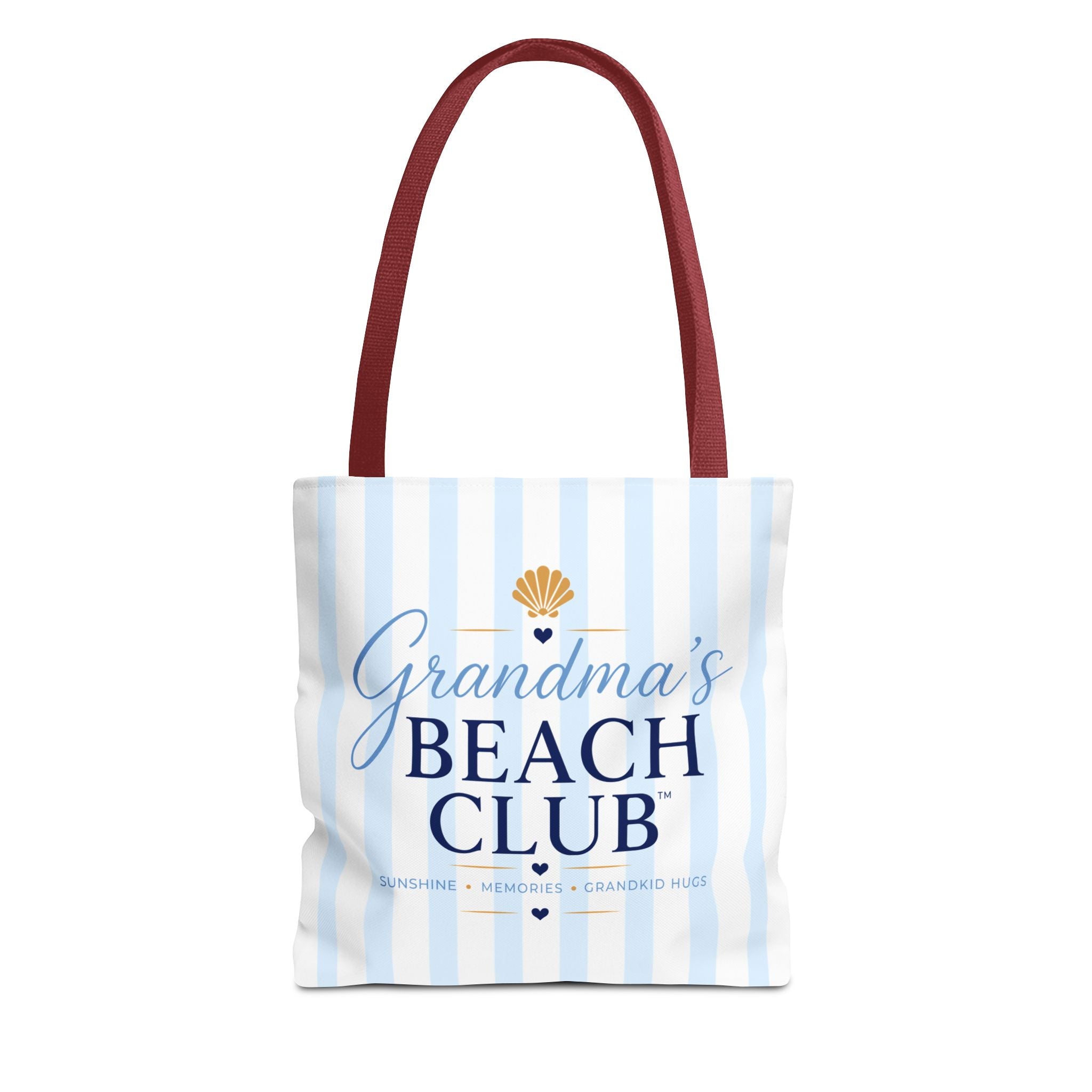 Grandma's Beach Club Tote Bag | Seashell Striped Summer