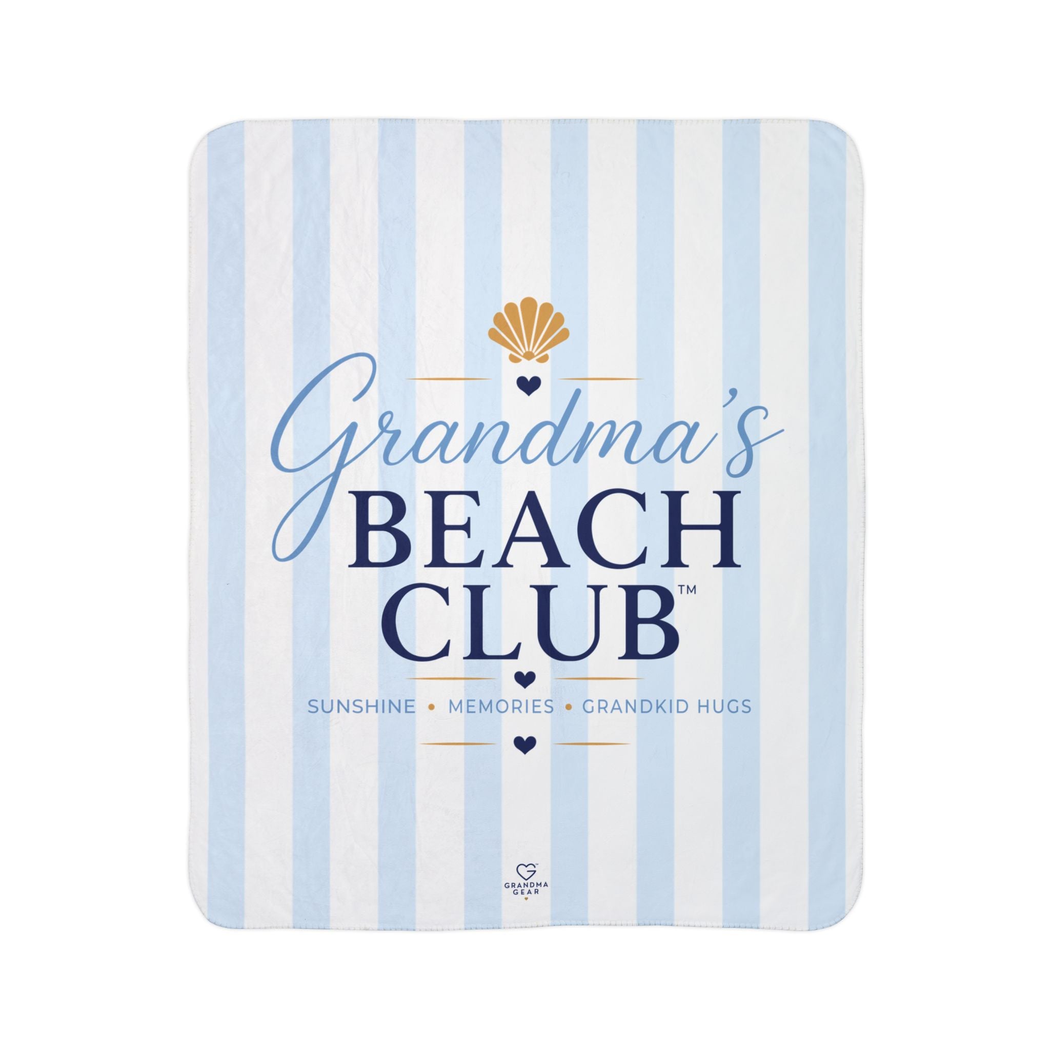 Grandma's Beach Club Blanket | Fleece Sherpa Throw