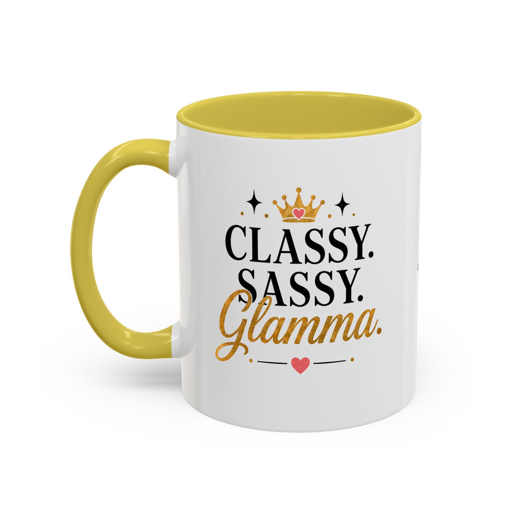 Classy Sassy Glamma Coffee Mug — 11oz/15oz Color Accent Mug