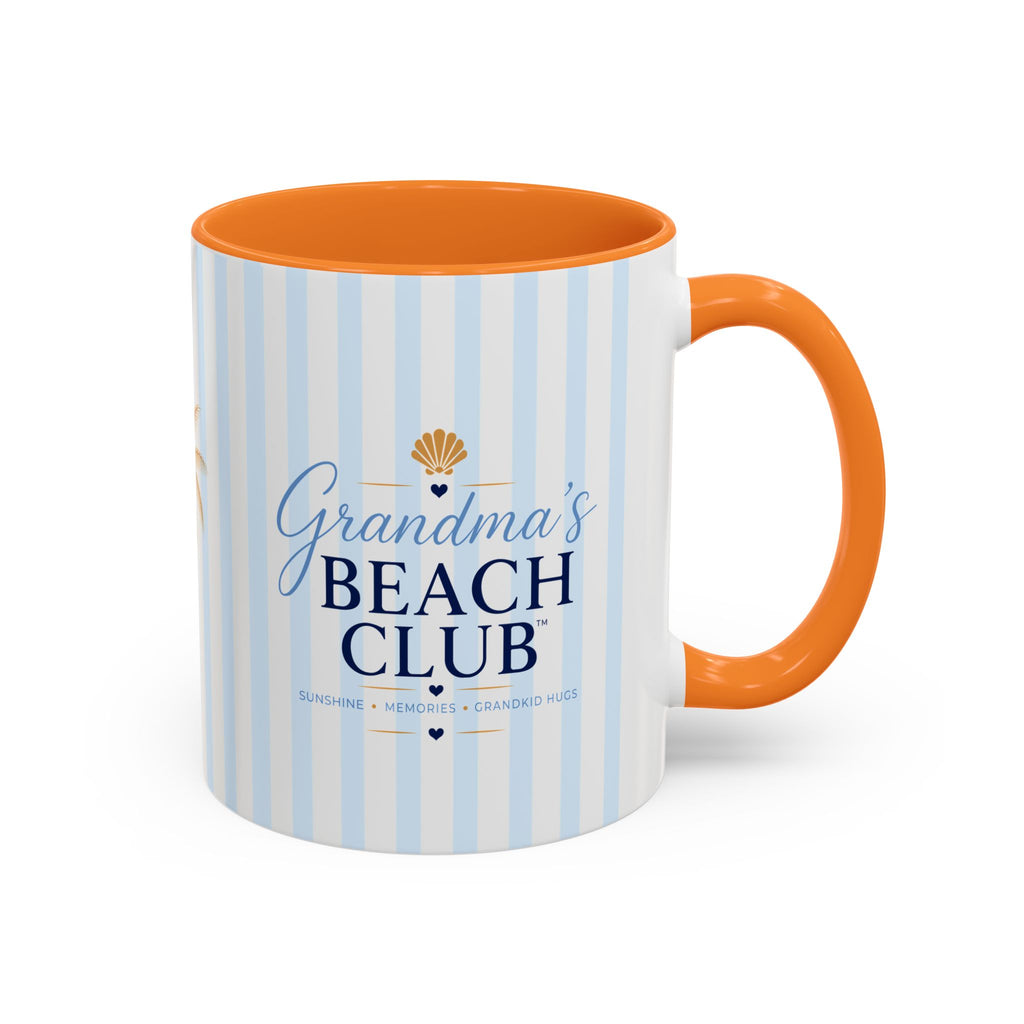 Grandma's Beach Club Script Mug | Color Accent Coffee Mug (11oz, 15oz)