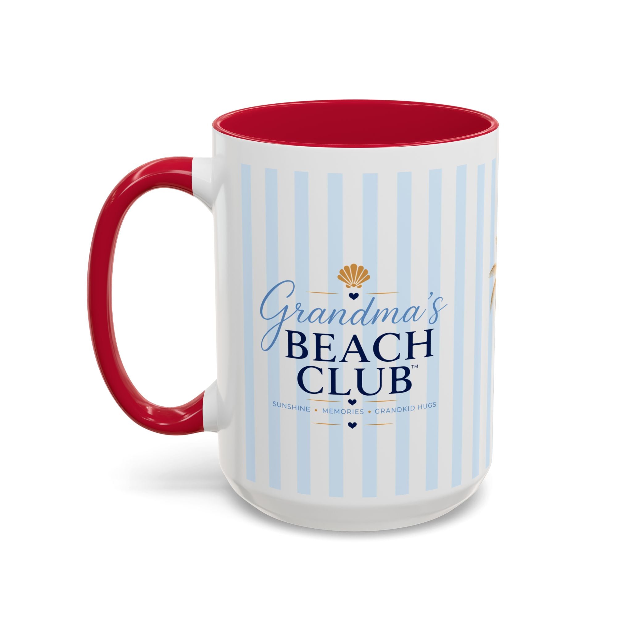 Grandma's Beach Club Script Mug | Color Accent Coffee Mug (11oz, 15oz)