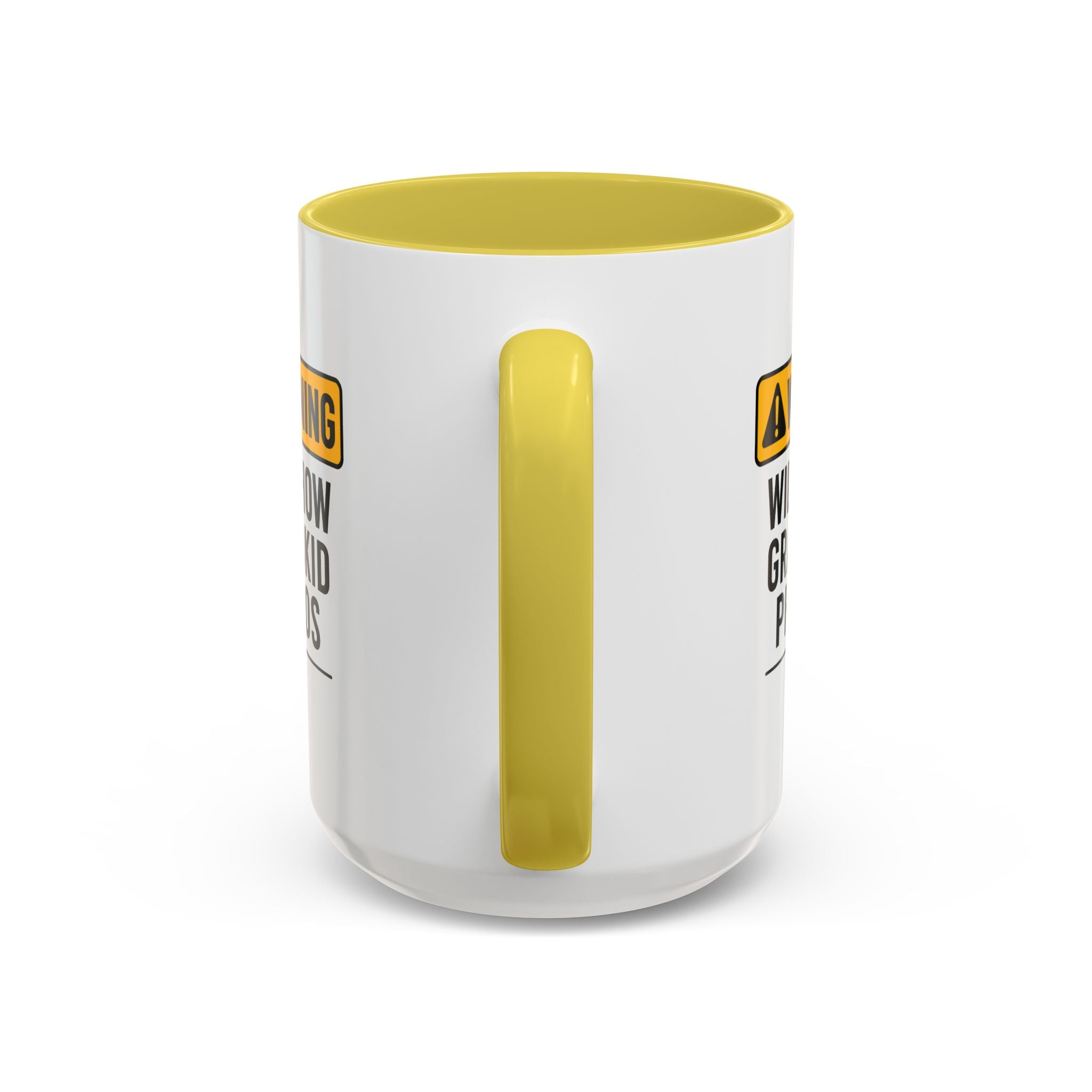 Warning Will Show Grandkid Photos Mug — Funny Grandma/Grandpa Coffee Cup (11oz, 15oz)