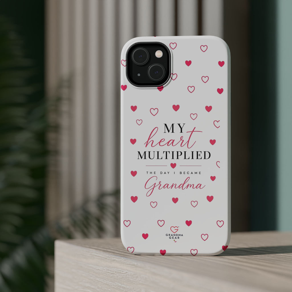Grandma Phone Case — "My Heart Multiplied" Magnetic Impact‑Resistant Case