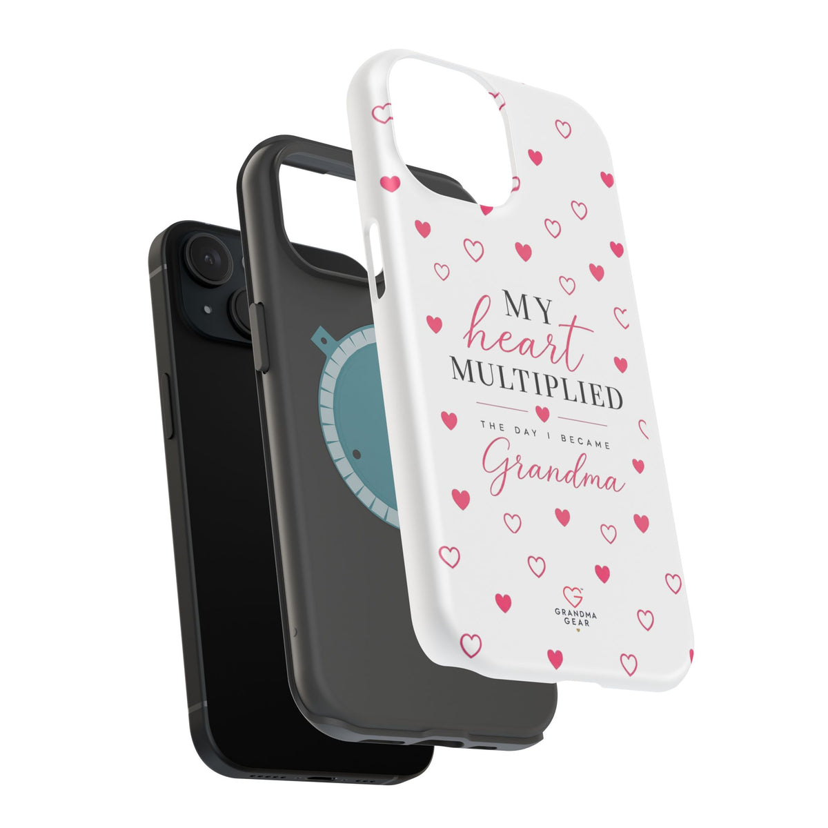 Grandma Phone Case — "My Heart Multiplied" Magnetic Impact‑Resistant Case