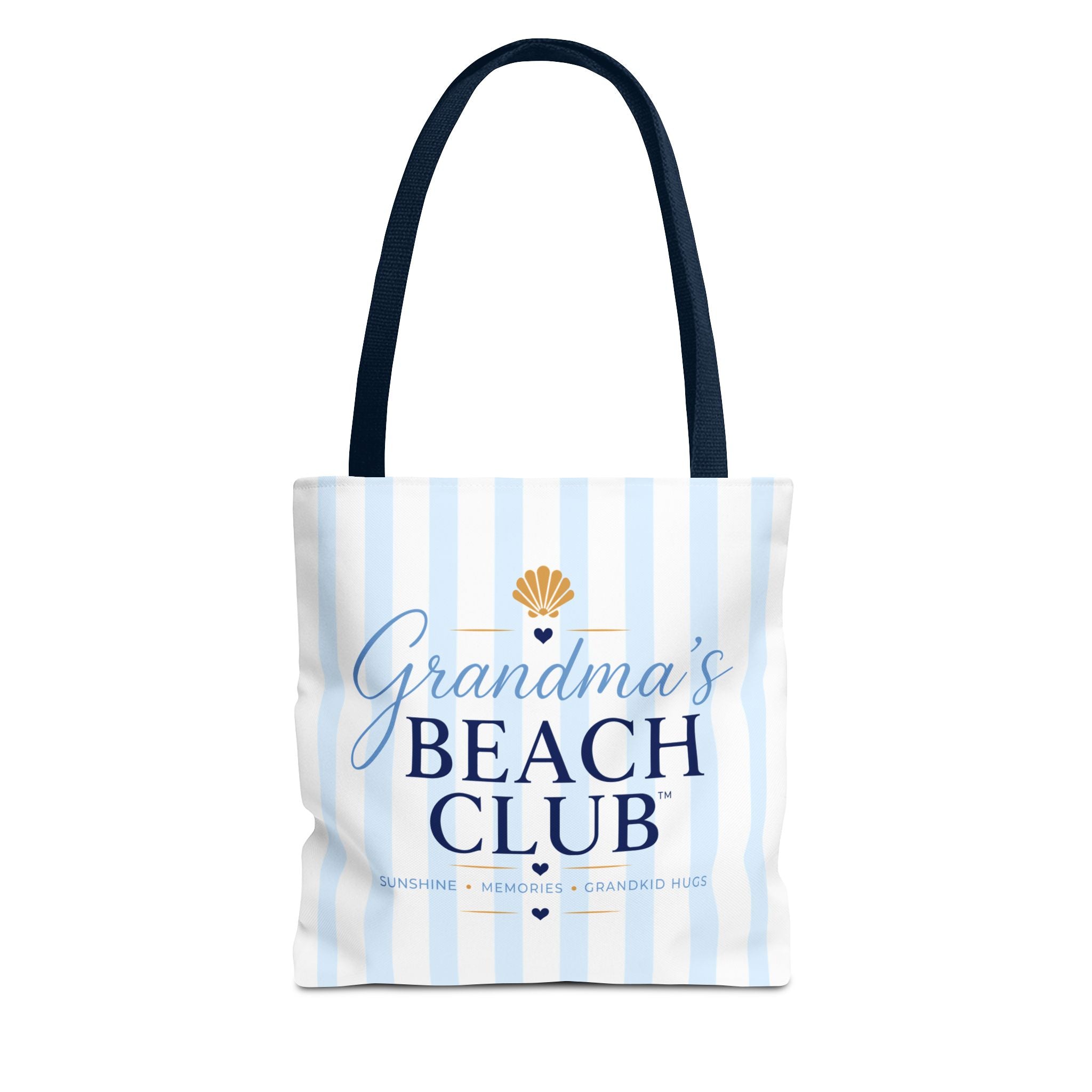 Grandma's Beach Club Tote Bag | Seashell Striped Summer