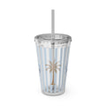 Grandma Beach Club Tumbler | 16oz Straw Tumbler, Shell Beach Design
