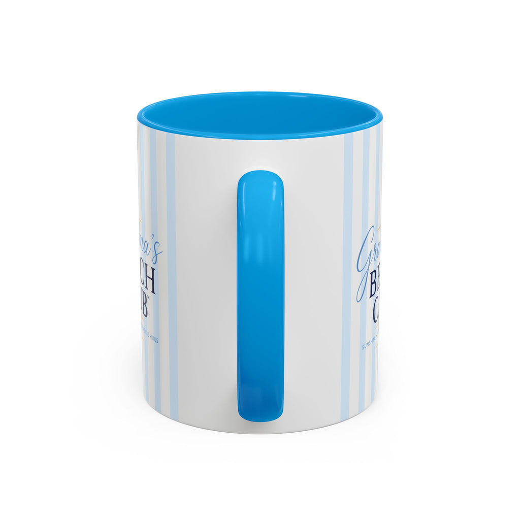 Grandma's Beach Club Script Mug | Color Accent Coffee Mug (11oz, 15oz)