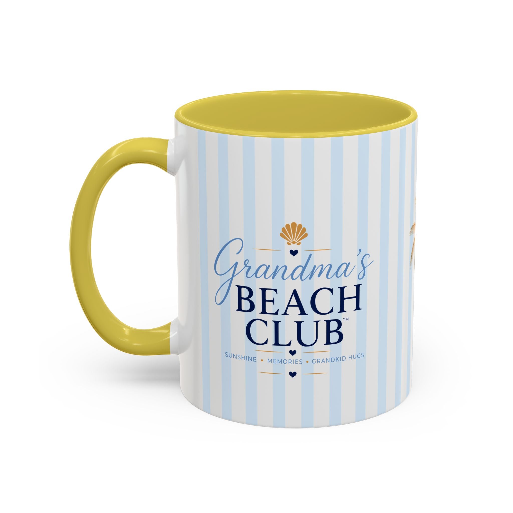 Grandma's Beach Club Script Mug | Color Accent Coffee Mug (11oz, 15oz)