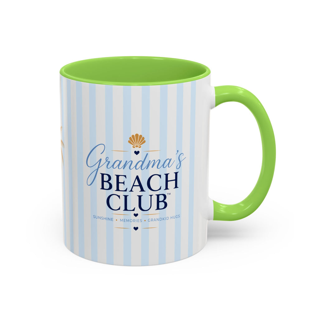 Grandma's Beach Club Script Mug | Color Accent Coffee Mug (11oz, 15oz)
