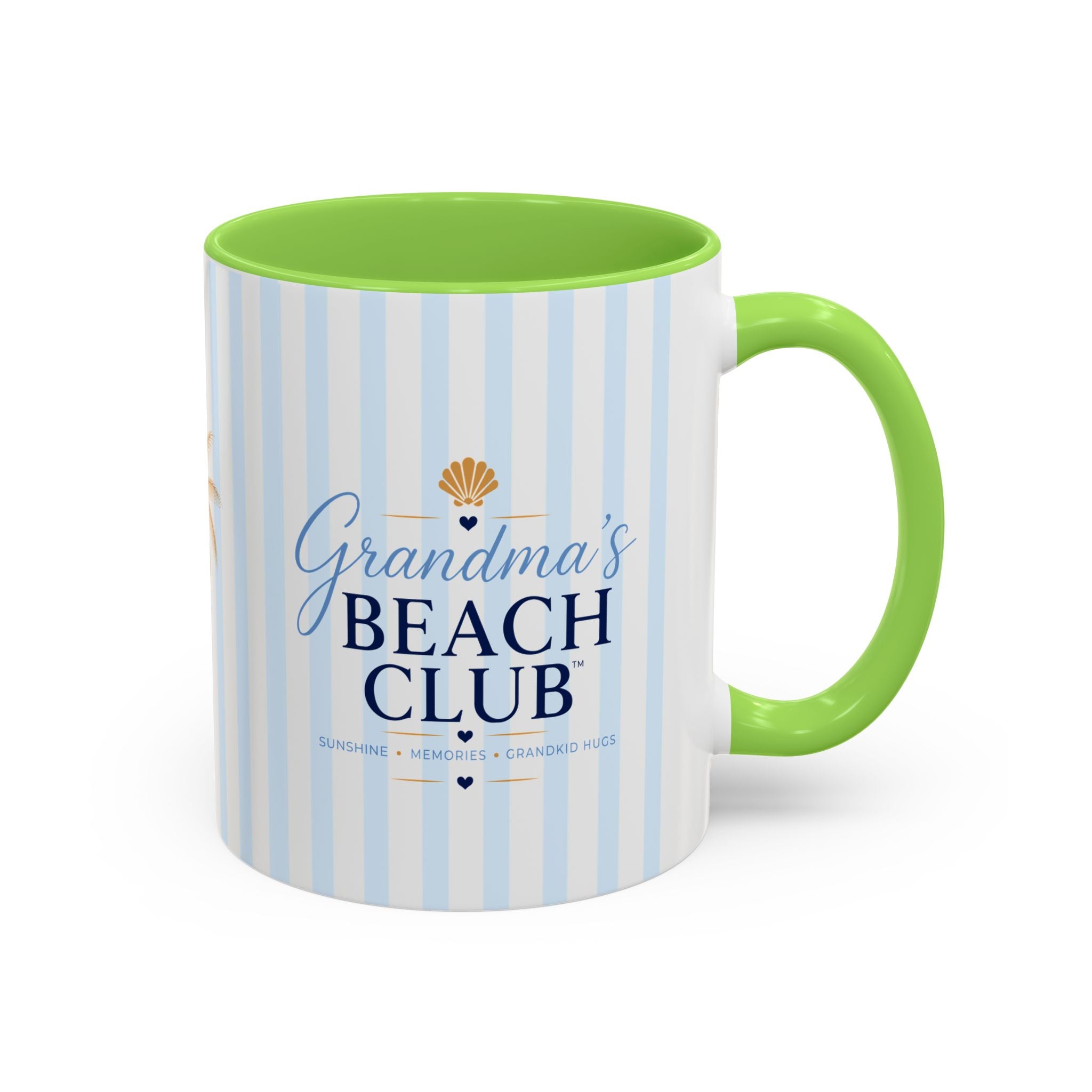 Grandma's Beach Club Script Mug | Color Accent Coffee Mug (11oz, 15oz)