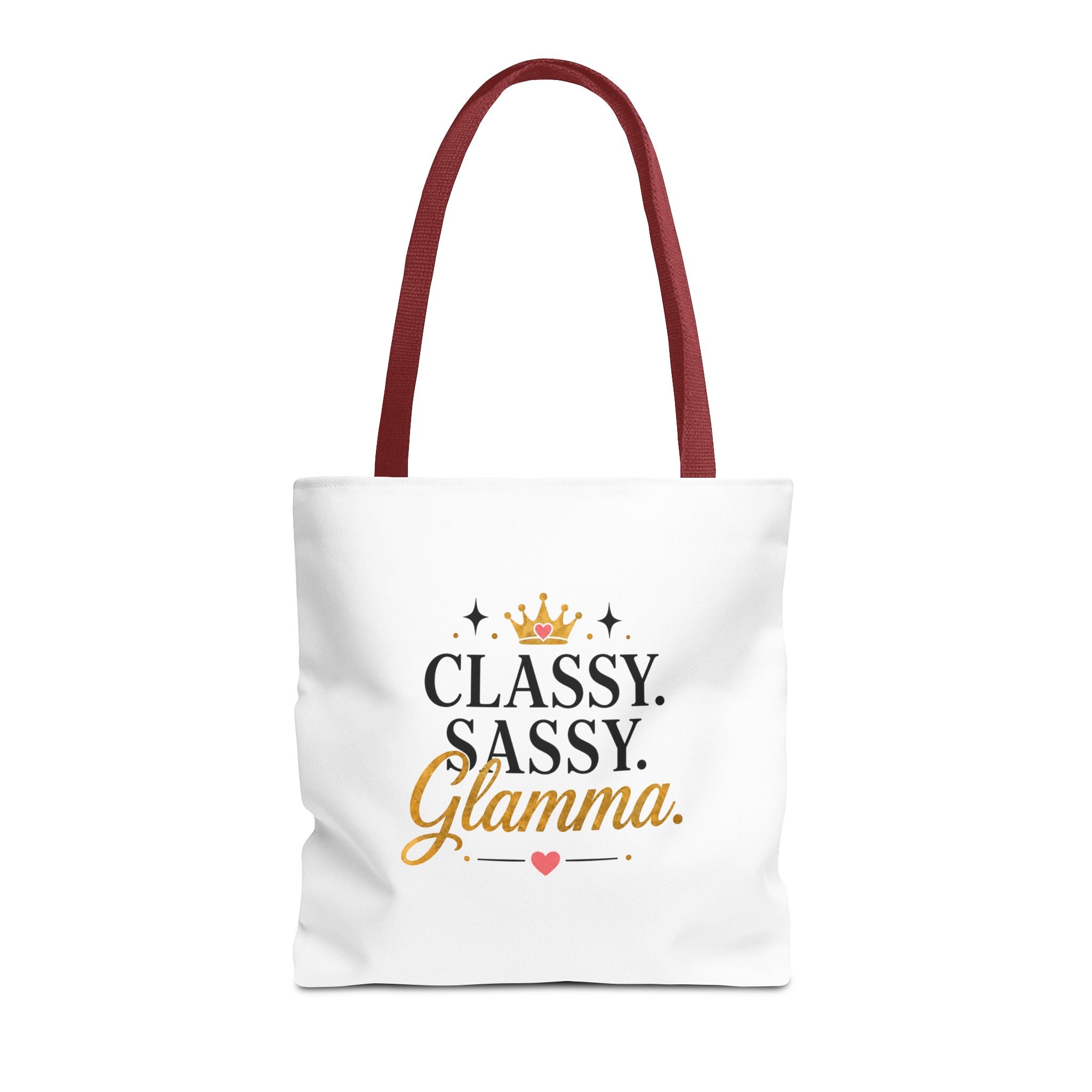 Classy Sassy Glamma Tote Bag – Funny Grandma Gift with Crown Graphic