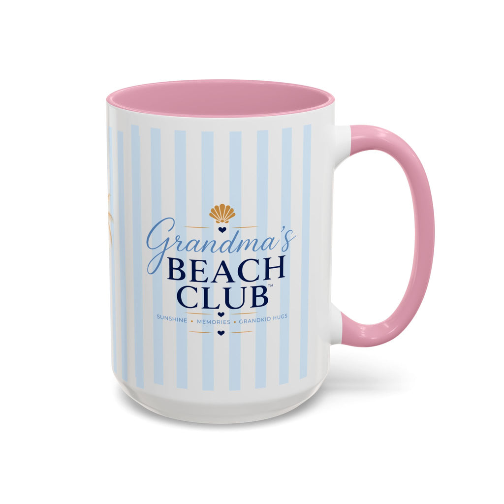 Grandma's Beach Club Script Mug | Color Accent Coffee Mug (11oz, 15oz)