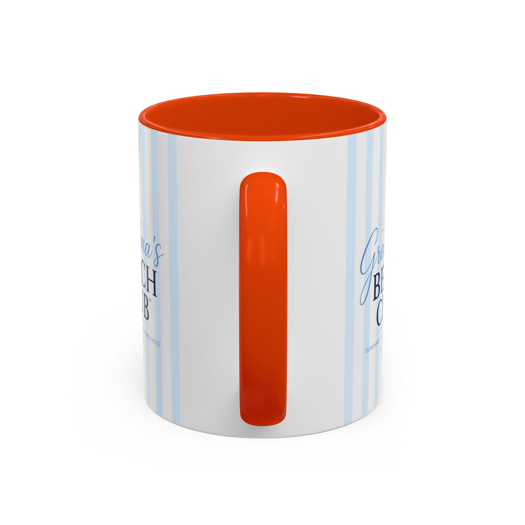 Grandma's Beach Club Script Mug | Color Accent Coffee Mug (11oz, 15oz)