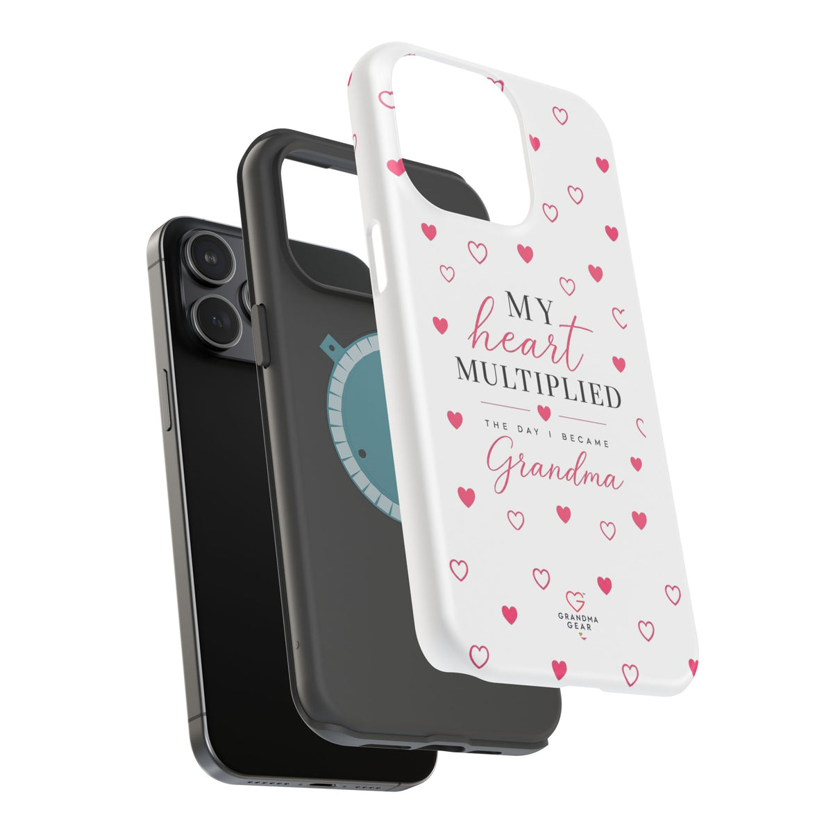 Grandma Phone Case — "My Heart Multiplied" Magnetic Impact‑Resistant Case