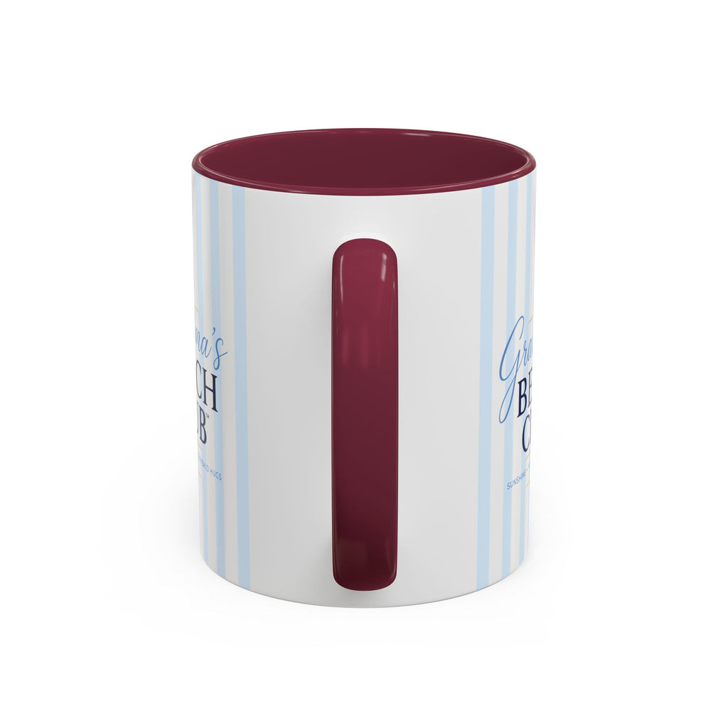 Grandma's Beach Club Script Mug | Color Accent Coffee Mug (11oz, 15oz)