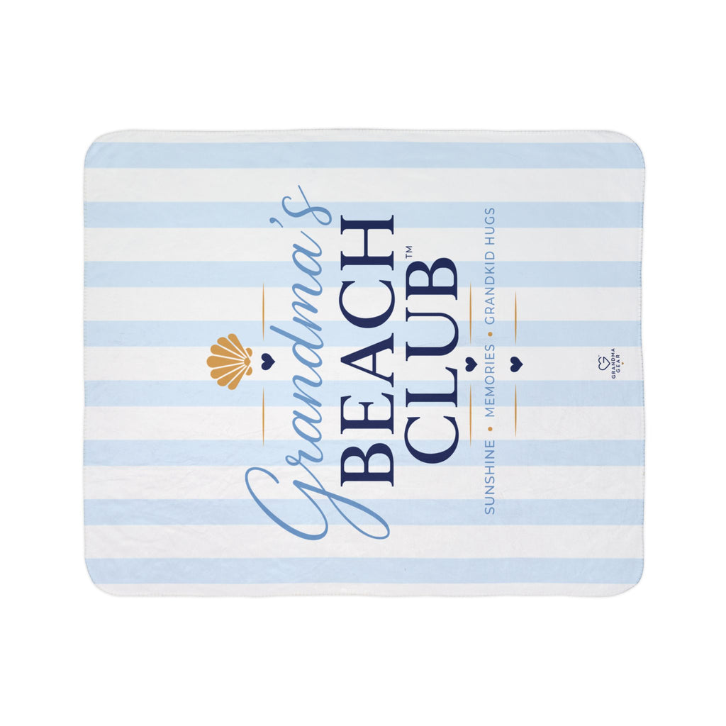 Grandma's Beach Club Blanket | Fleece Sherpa Throw