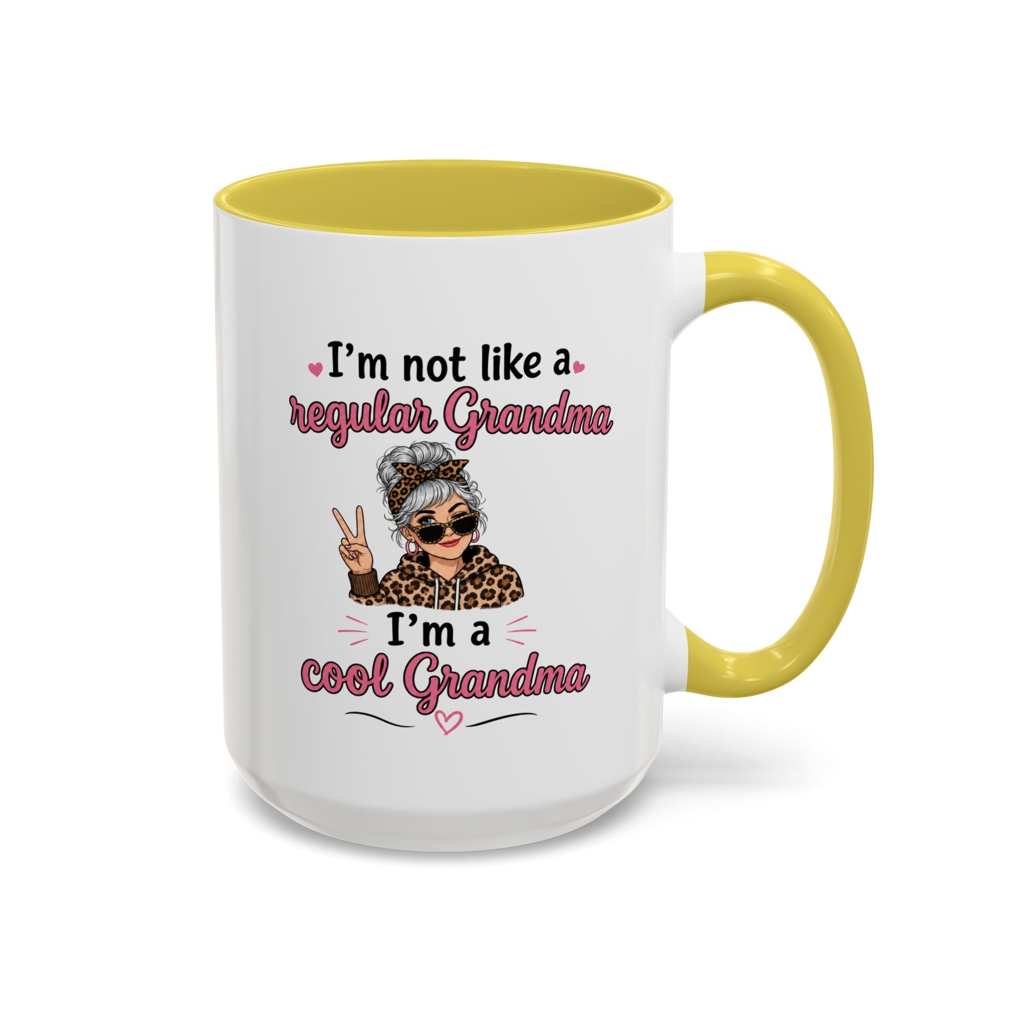 Cool Grandma illustration mug | 11oz 15oz colorful ceramic mug