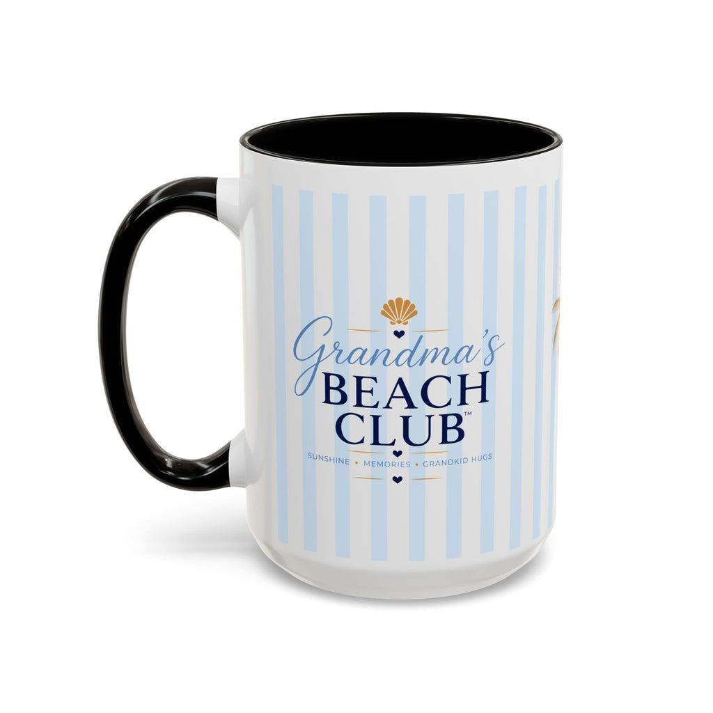Grandma's Beach Club Script Mug | Color Accent Coffee Mug (11oz, 15oz)
