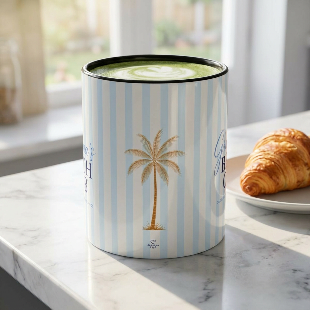 Grandma's Beach Club Script Mug | Color Accent Coffee Mug (11oz, 15oz)