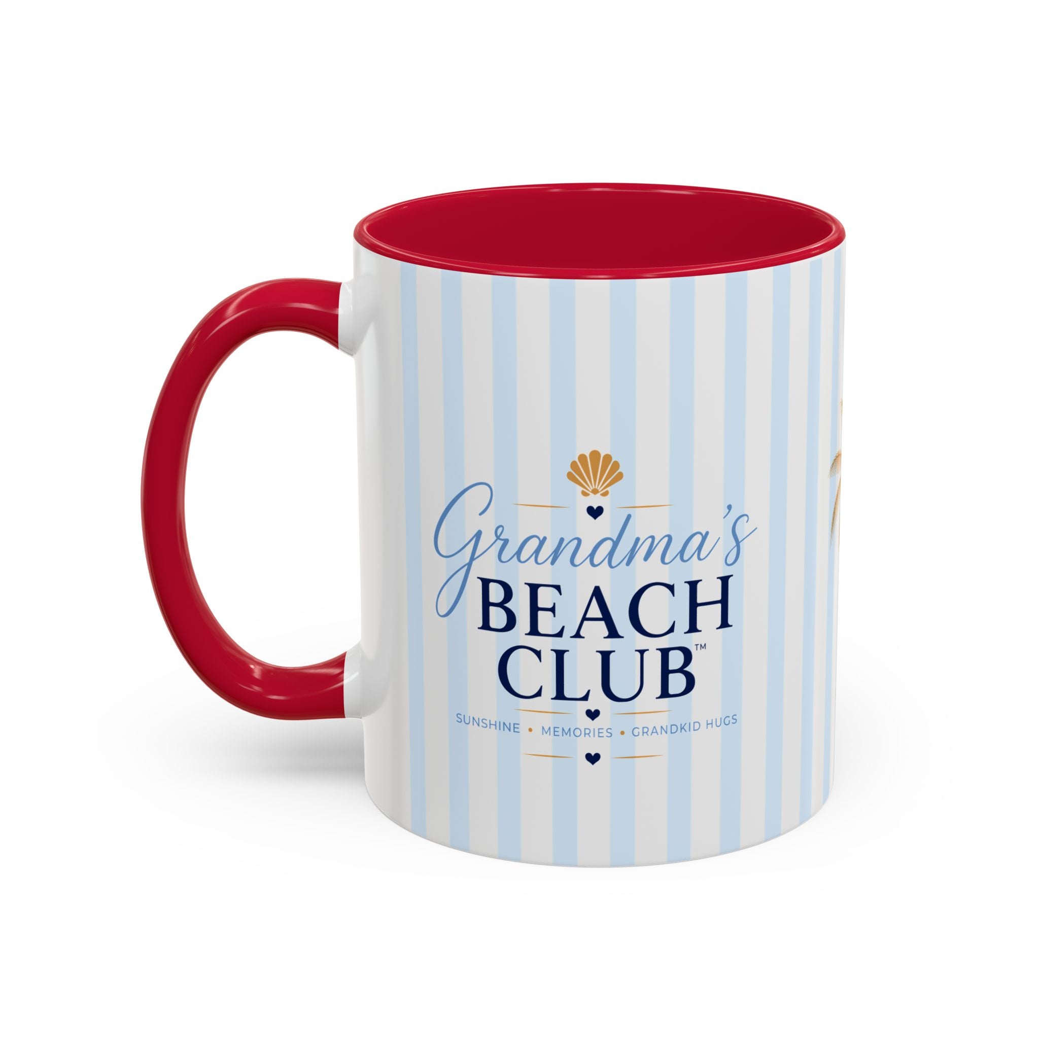 Grandma's Beach Club Script Mug | Color Accent Coffee Mug (11oz, 15oz)