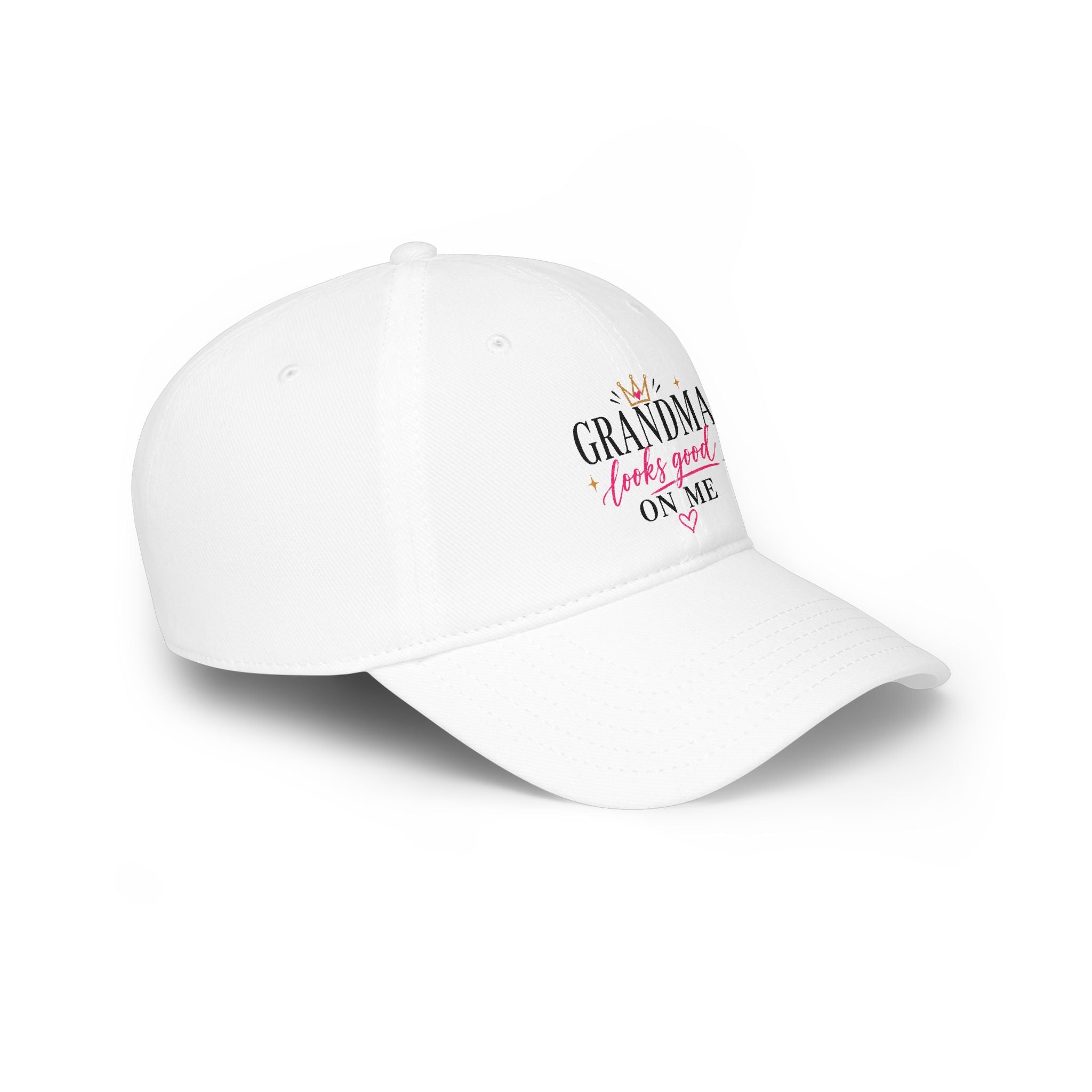 Grandma Looks Good On Me Cap | Embroidered White Baseball Hat