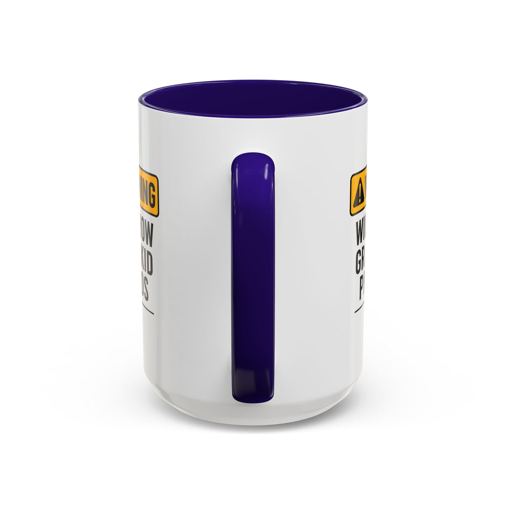 Warning Will Show Grandkid Photos Mug — Funny Grandma/Grandpa Coffee Cup (11oz, 15oz)