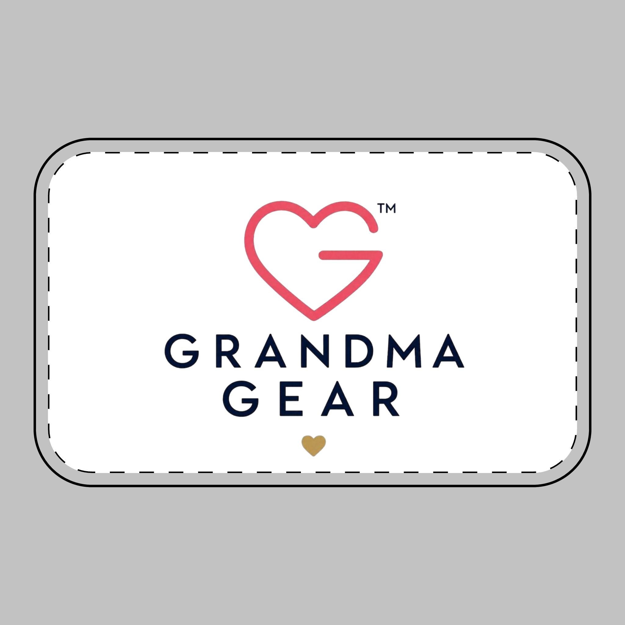 Grandma Gear Logo Handwoven Straw Bag | Beach Tote, Summer Market Bag