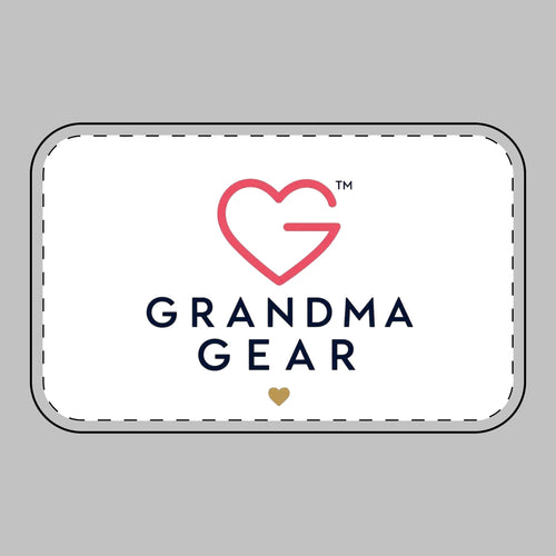Grandma Gear Logo Handwoven Straw Bag | Beach Tote, Summer Market Bag