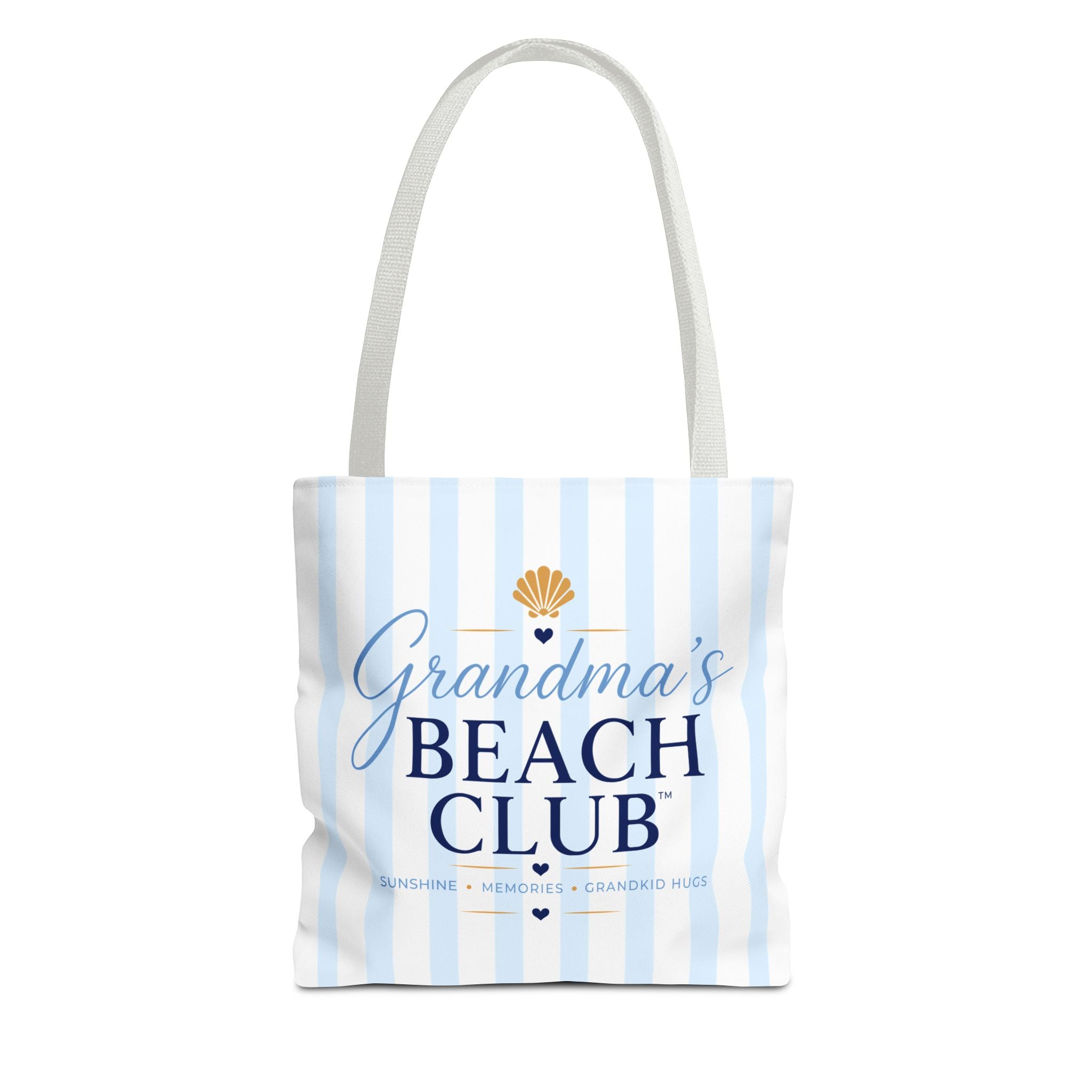 Grandma's Beach Club Tote Bag | Seashell Striped Summer