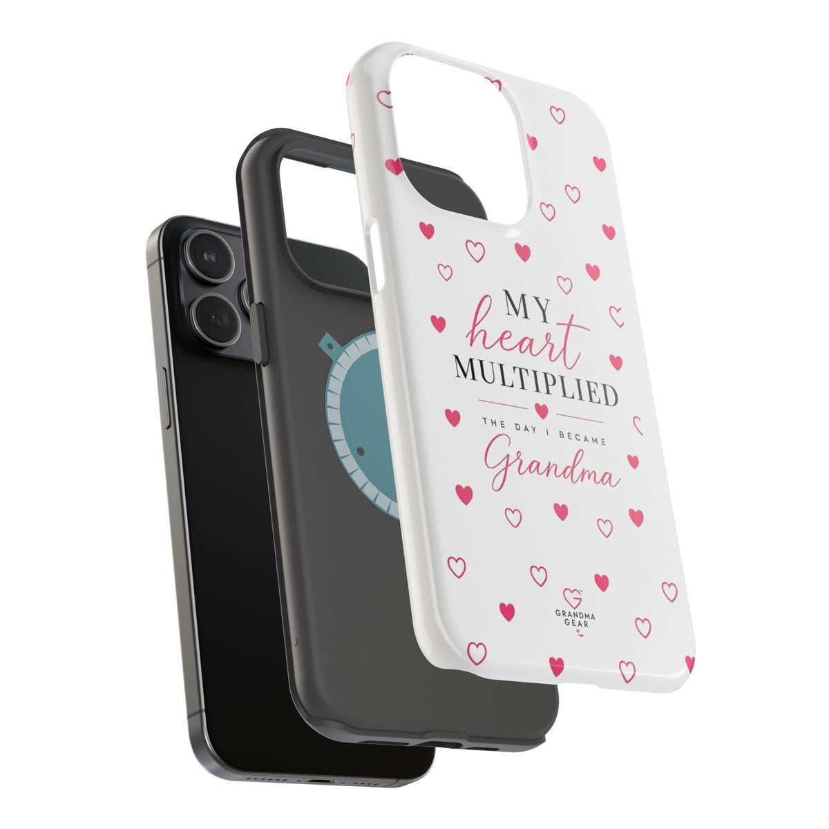 Grandma Phone Case — "My Heart Multiplied" Magnetic Impact‑Resistant Case
