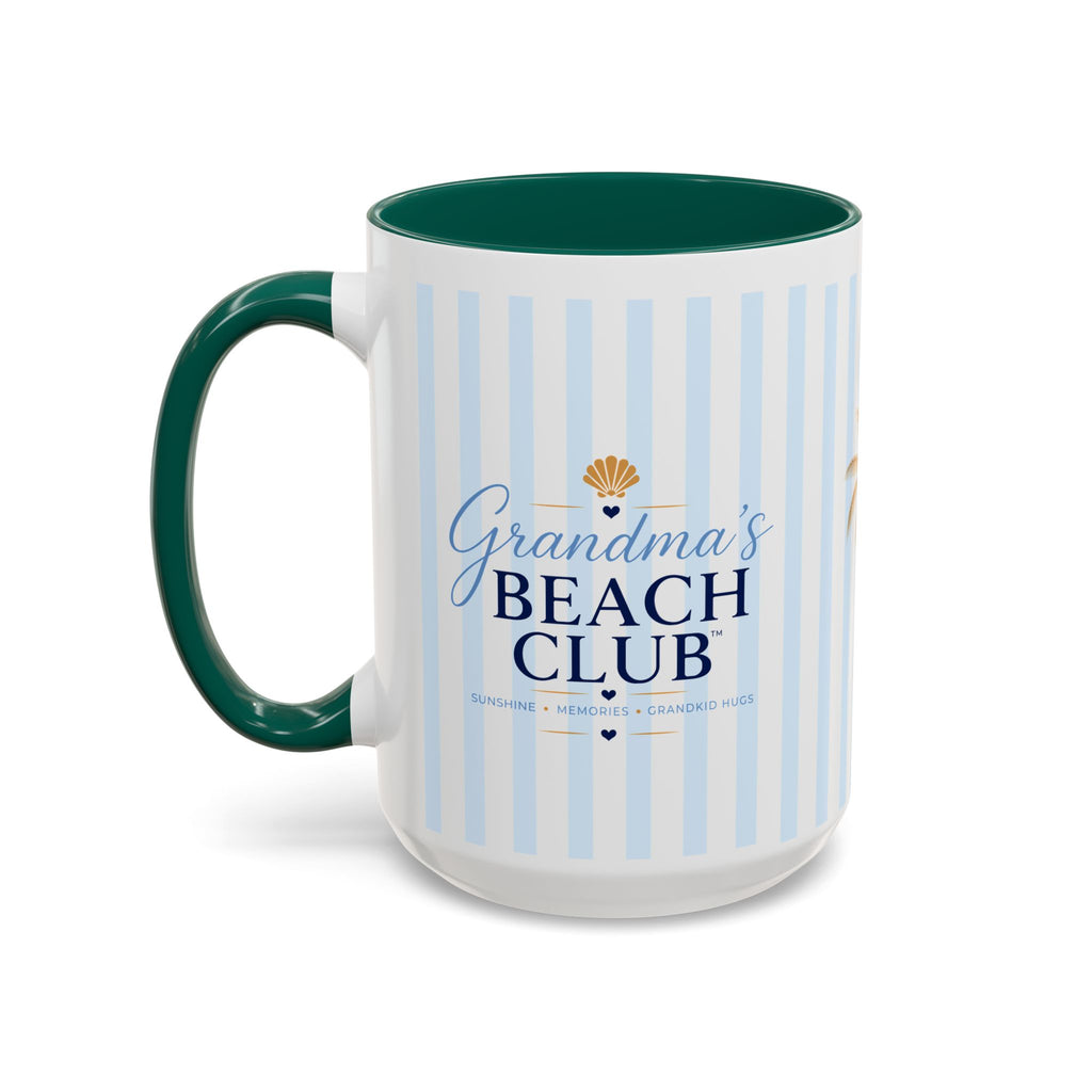 Grandma's Beach Club Script Mug | Color Accent Coffee Mug (11oz, 15oz)